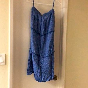 90’s Bill Blass blue floral maxi skirt